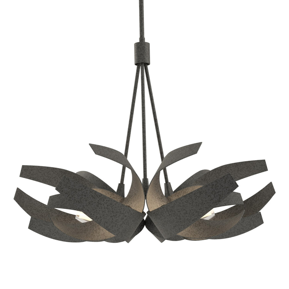 Hubbardton Forge - Six Light Pendant - Corona - Natural Iron- Union Lighting Luminaires Decor
