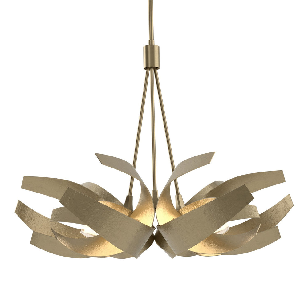 Hubbardton Forge - Six Light Pendant - Corona - Soft Gold- Union Lighting Luminaires Decor
