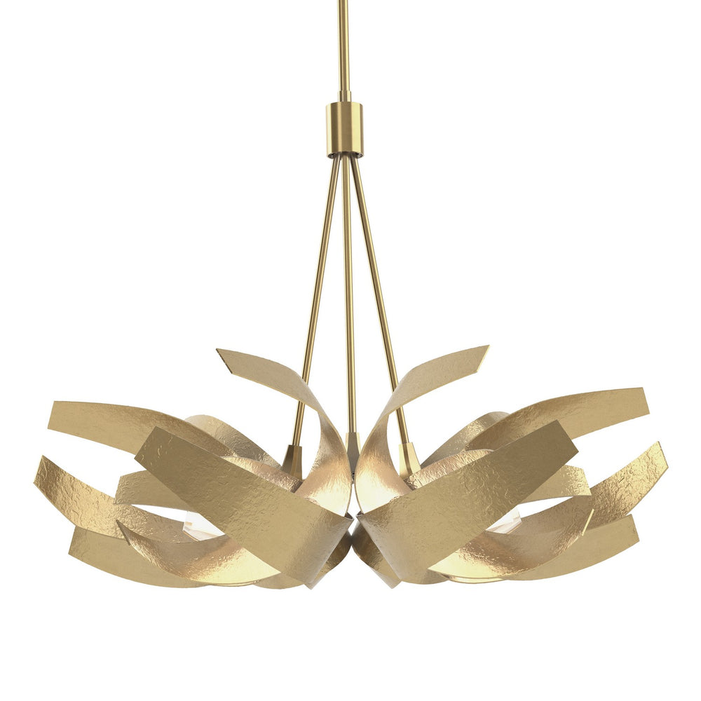 Hubbardton Forge - Six Light Pendant - Corona - Modern Brass- Union Lighting Luminaires Decor