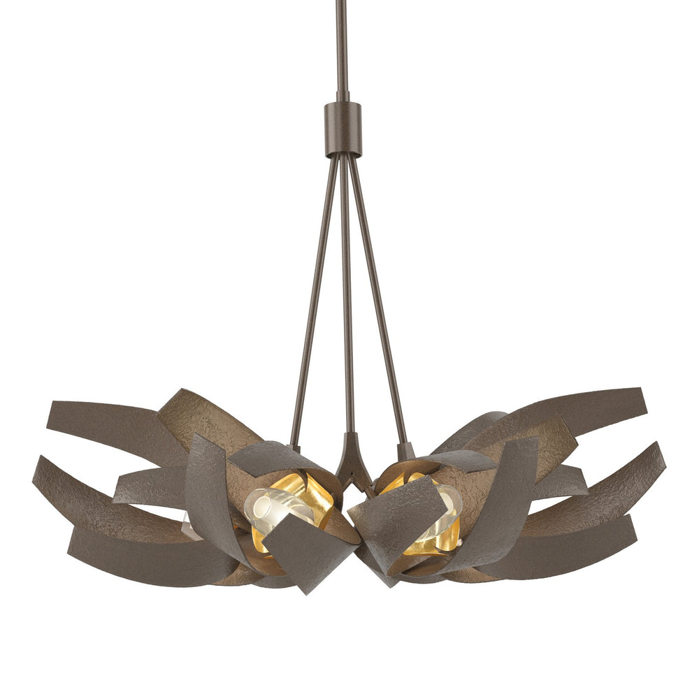 Hubbardton Forge - Six Light Pendant - Corona - Bronze- Union Lighting Luminaires Decor