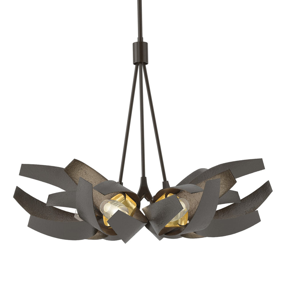 Hubbardton Forge - Six Light Pendant - Corona - Oil Rubbed Bronze- Union Lighting Luminaires Decor