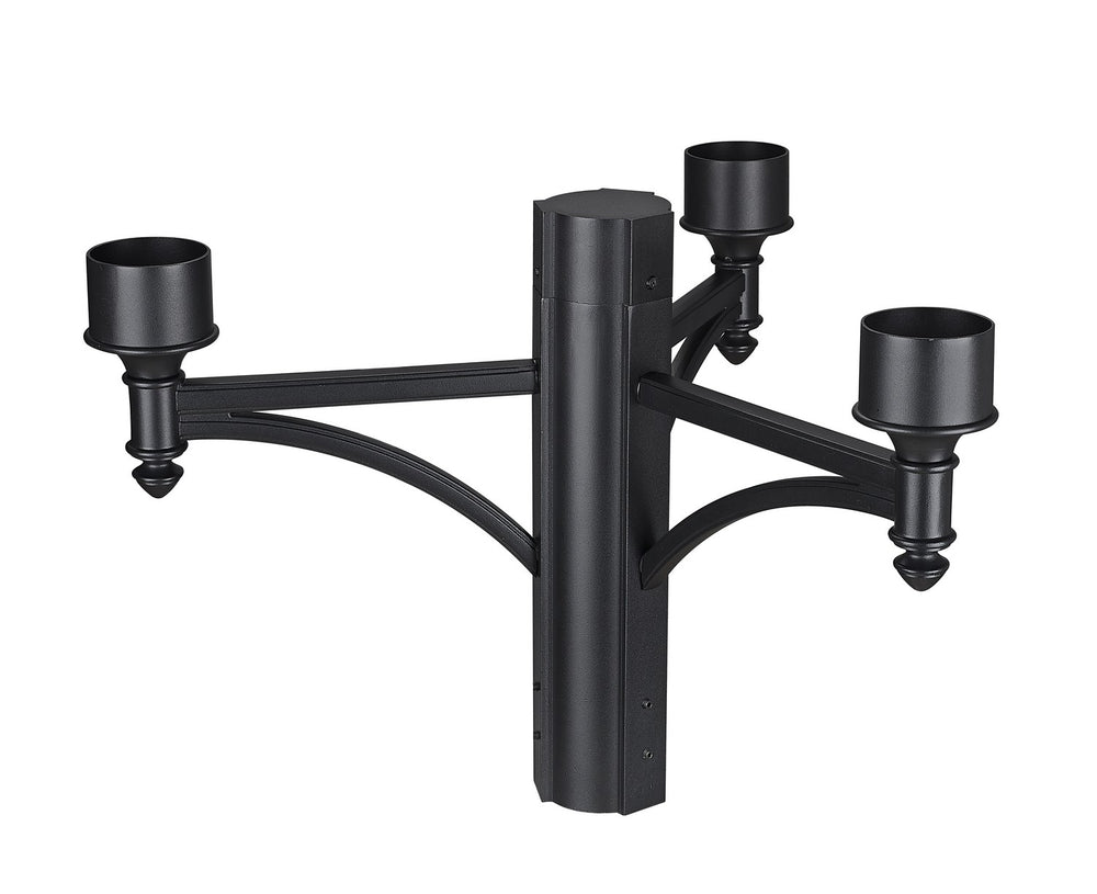 Z-Lite Canada - Three Light Outdoor Posts - Hardware - Outdoor - Black- Union Lighting Luminaires Decor