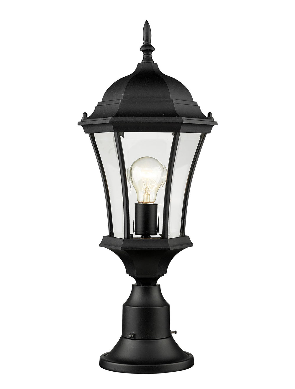 Z-Lite Canada - One Light Outdoor Pier Mounted Fixture - Wakefield - Black- Union Lighting Luminaires Decor