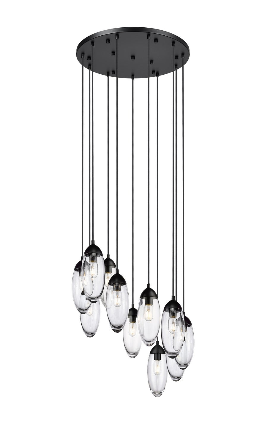 Z-Lite Canada - 11 Light Chandelier - Arden - Matte Black- Union Lighting Luminaires Decor