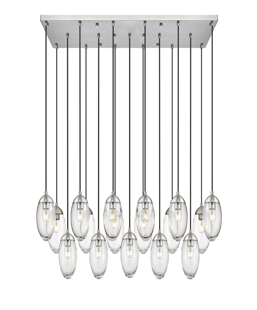 Z-Lite Canada - 17 Light Linear Chandelier - Arden - Brushed Nickel- Union Lighting Luminaires Decor