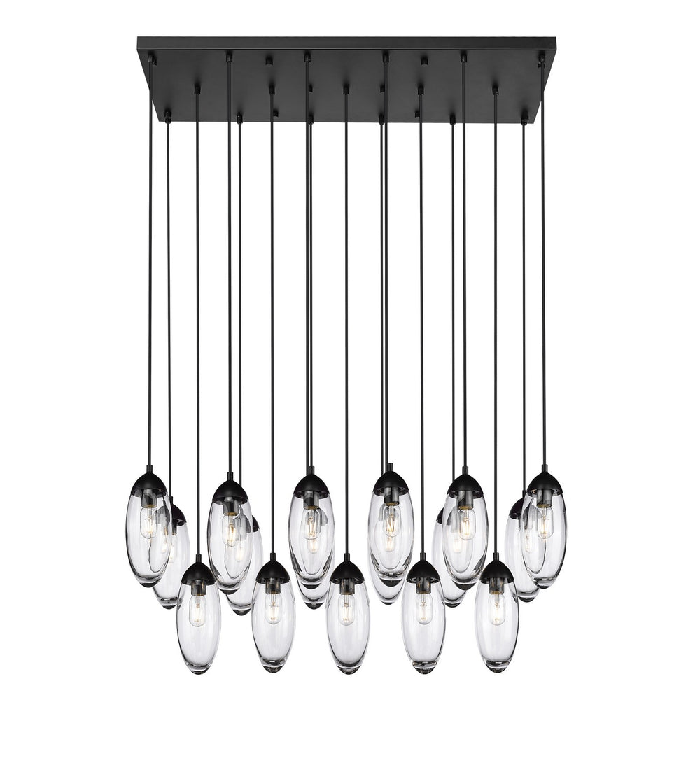 Z-Lite Canada - 17 Light Linear Chandelier - Arden - Matte Black- Union Lighting Luminaires Decor