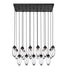 Z-Lite Canada - 17 Light Linear Chandelier - Arden - Matte Black- Union Lighting Luminaires Decor