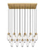 Z-Lite Canada - 17 Light Linear Chandelier - Arden - Rubbed Brass- Union Lighting Luminaires Decor