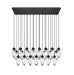 Z-Lite Canada - 23 Light Linear Chandelier - Arden - Matte Black- Union Lighting Luminaires Decor