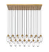 Z-Lite Canada - 23 Light Linear Chandelier - Arden - Rubbed Brass- Union Lighting Luminaires Decor