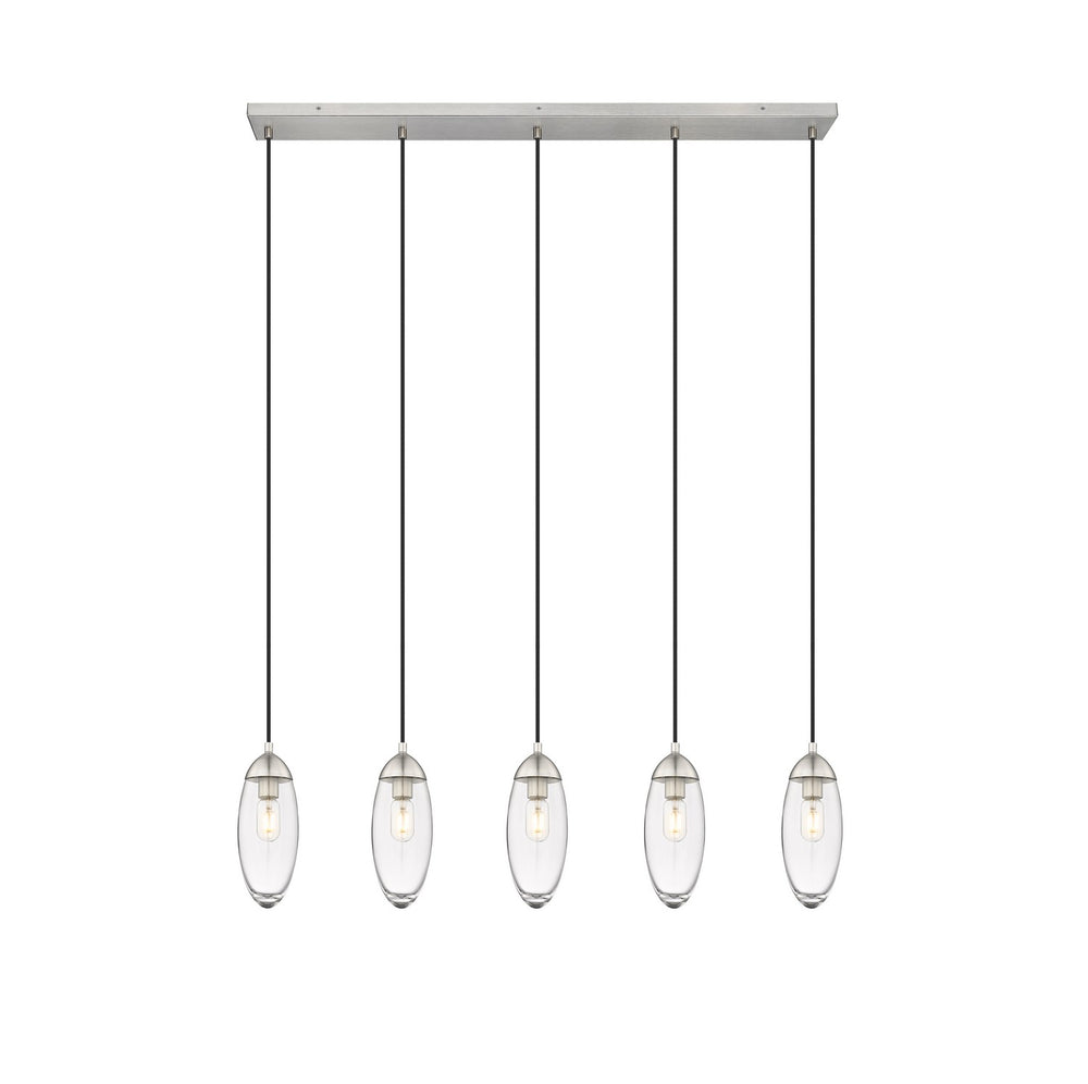 Z-Lite Canada - Five Light Linear Chandelier - Arden - Brushed Nickel- Union Lighting Luminaires Decor