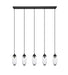 Z-Lite Canada - Five Light Linear Chandelier - Arden - Matte Black- Union Lighting Luminaires Decor