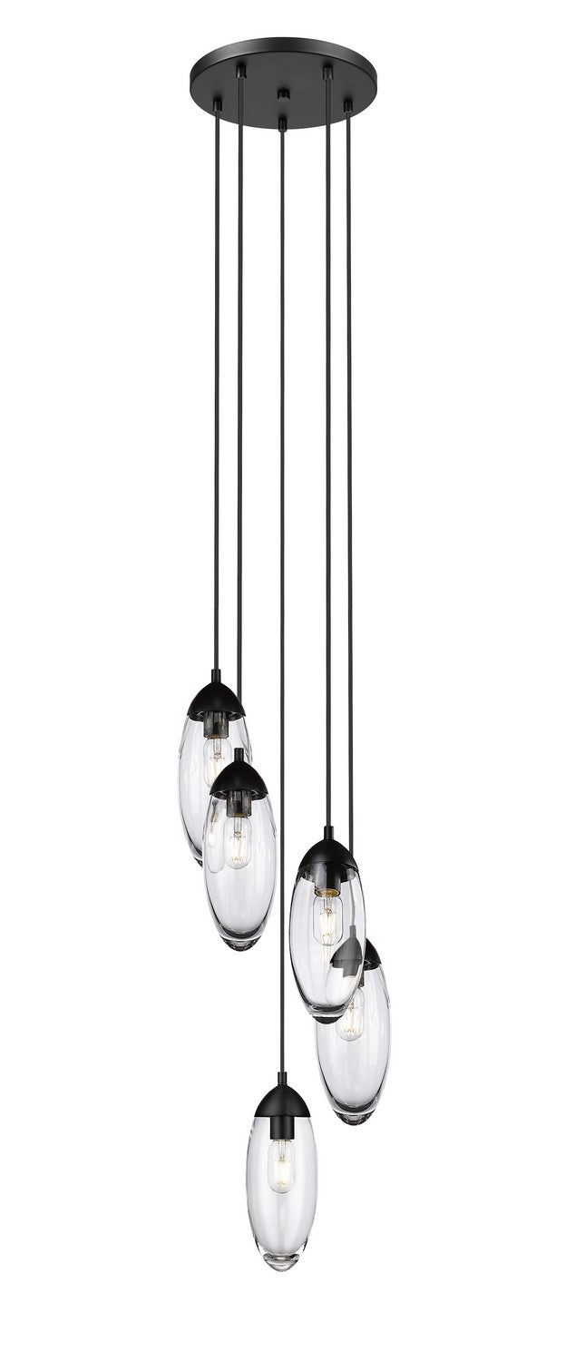 Z-Lite Canada - Five Light Chandelier - Arden - Matte Black- Union Lighting Luminaires Decor