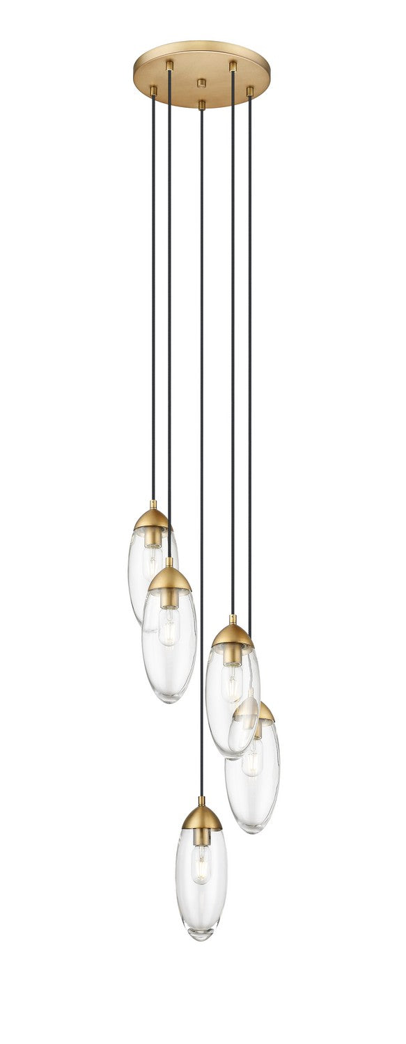 Z-Lite Canada - Five Light Chandelier - Arden - Rubbed Brass- Union Lighting Luminaires Decor