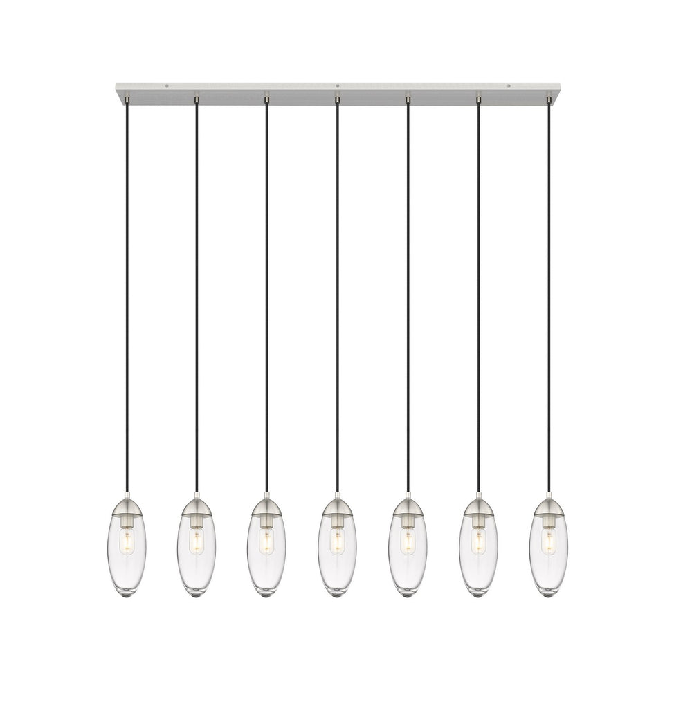 Z-Lite Canada - Seven Light Linear Chandelier - Arden - Brushed Nickel- Union Lighting Luminaires Decor