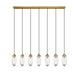 Z-Lite Canada - Seven Light Linear Chandelier - Arden - Rubbed Brass- Union Lighting Luminaires Decor