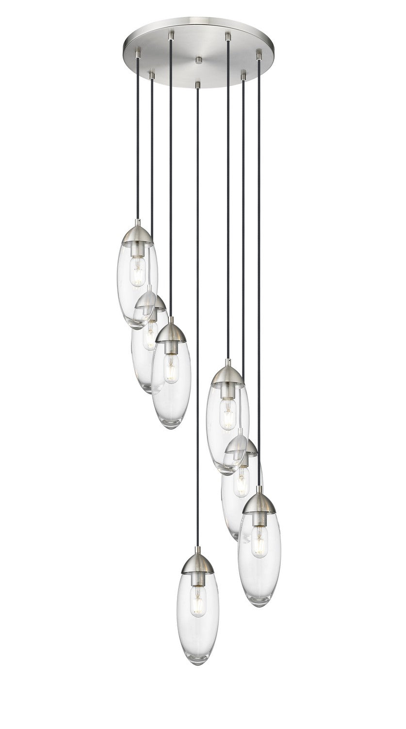 Z-Lite Canada - Seven Light Chandelier - Arden - Brushed Nickel- Union Lighting Luminaires Decor