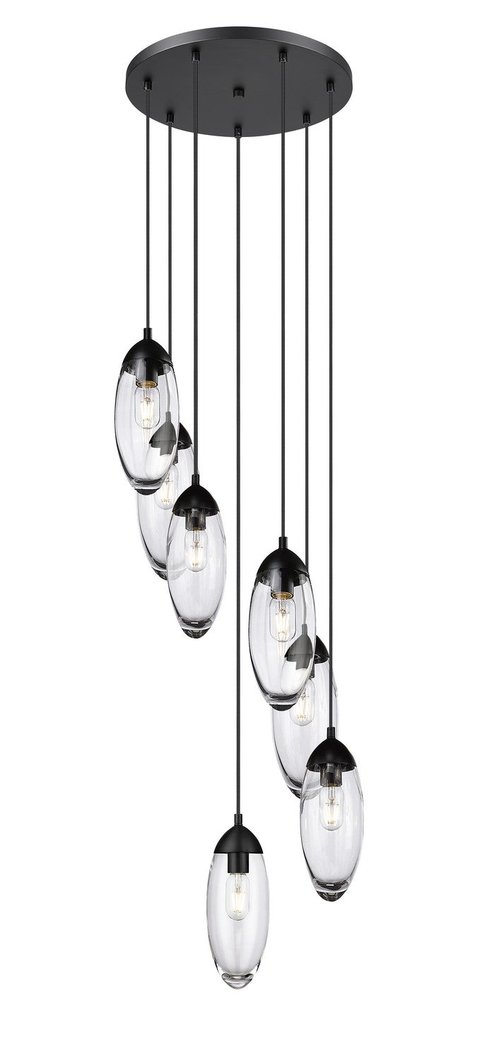Z-Lite Canada - Seven Light Chandelier - Arden - Matte Black- Union Lighting Luminaires Decor