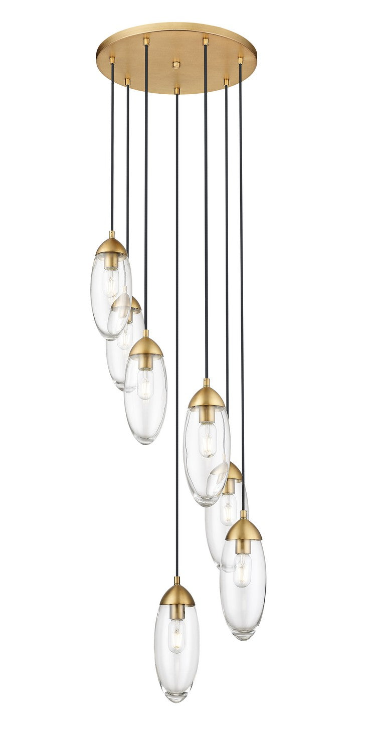 Z-Lite Canada - Seven Light Chandelier - Arden - Rubbed Brass- Union Lighting Luminaires Decor