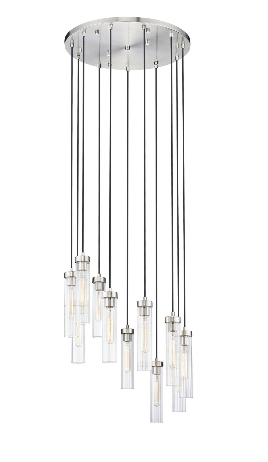 Z-Lite Canada - 11 Light Chandelier - Beau - Brushed Nickel- Union Lighting Luminaires Decor