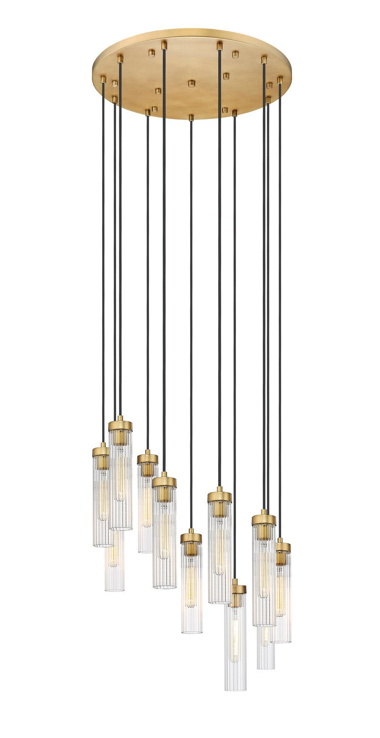 Z-Lite Canada - 11 Light Chandelier - Beau - Rubbed Brass- Union Lighting Luminaires Decor
