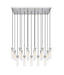 Z-Lite Canada - 17 Light Linear Chandelier - Beau - Brushed Nickel- Union Lighting Luminaires Decor