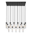 Z-Lite Canada - 17 Light Linear Chandelier - Beau - Matte Black- Union Lighting Luminaires Decor
