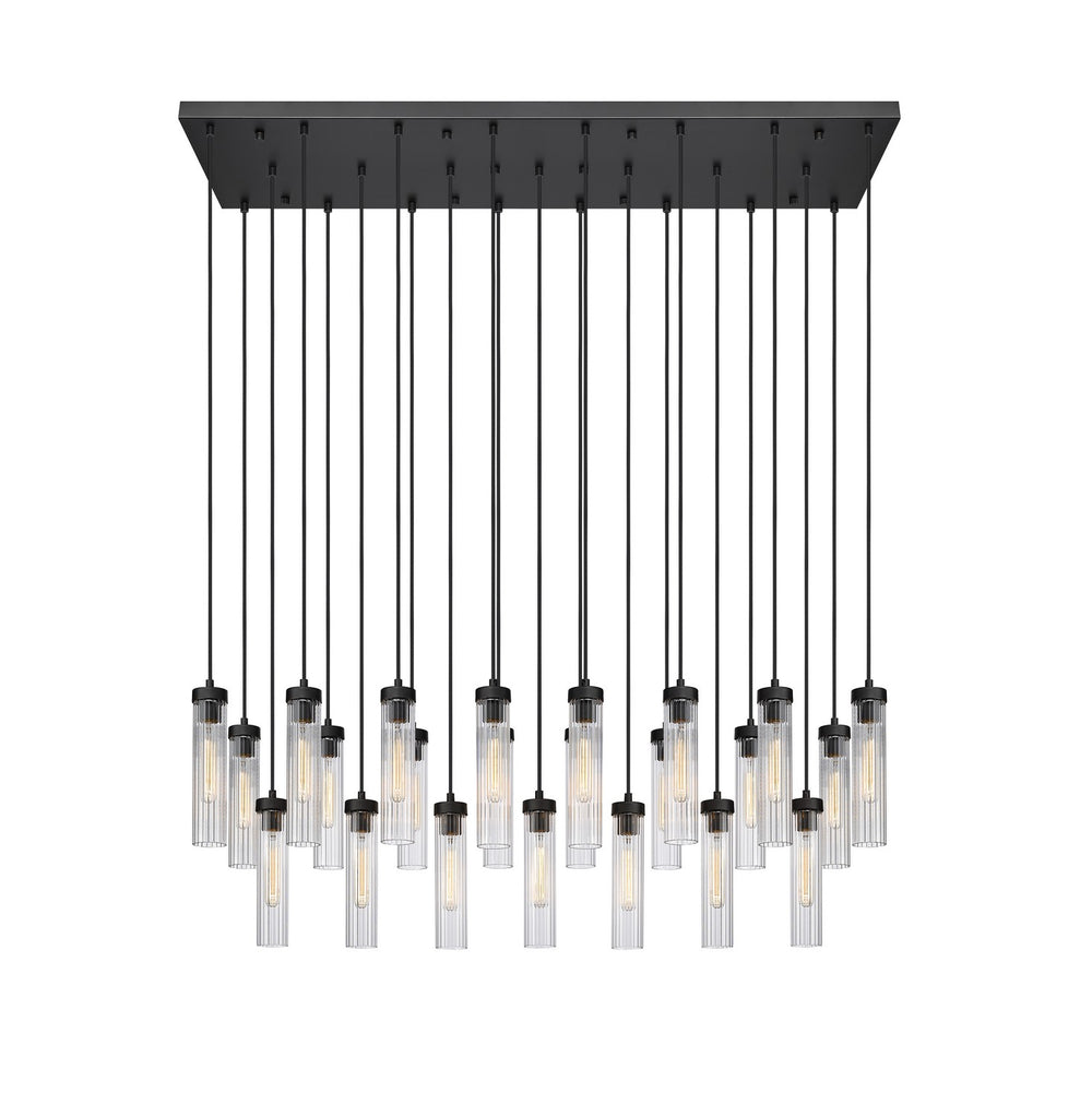 Z-Lite Canada - 23 Light Linear Chandelier - Beau - Matte Black- Union Lighting Luminaires Decor