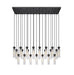 Z-Lite Canada - 23 Light Linear Chandelier - Beau - Matte Black- Union Lighting Luminaires Decor