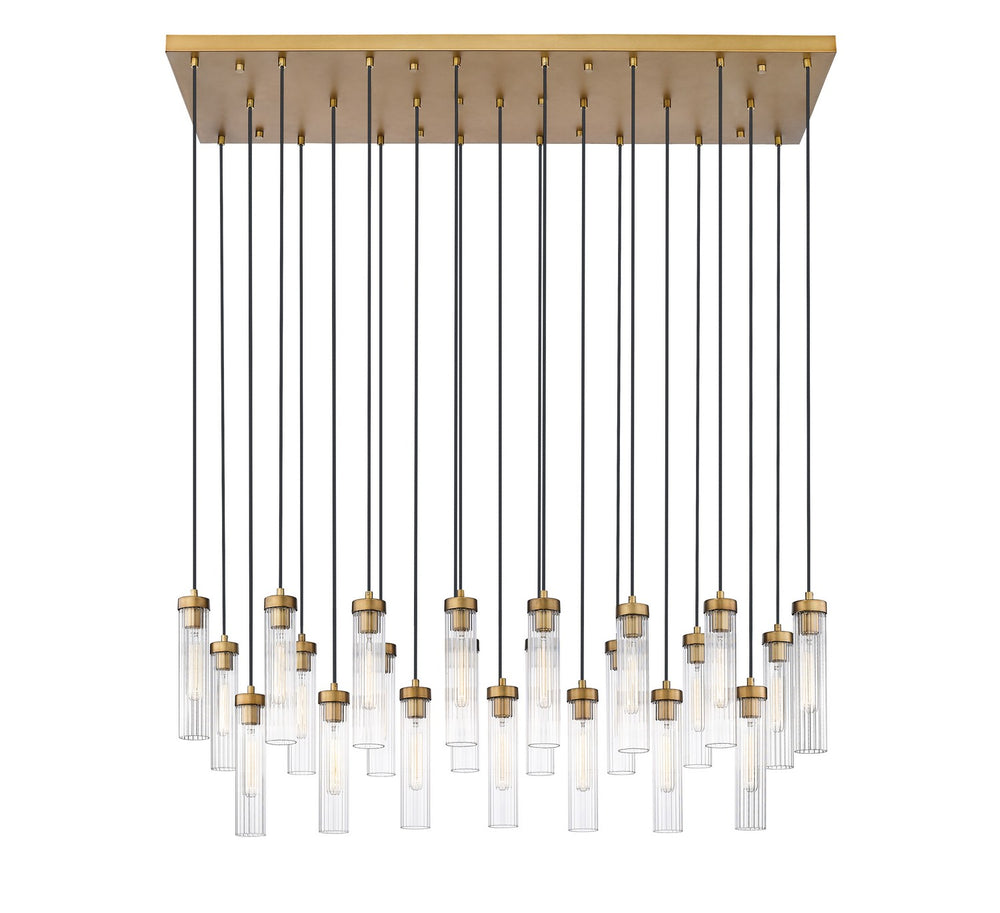 Z-Lite Canada - 23 Light Linear Chandelier - Beau - Rubbed Brass- Union Lighting Luminaires Decor
