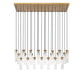 Z-Lite Canada - 23 Light Linear Chandelier - Beau - Rubbed Brass- Union Lighting Luminaires Decor
