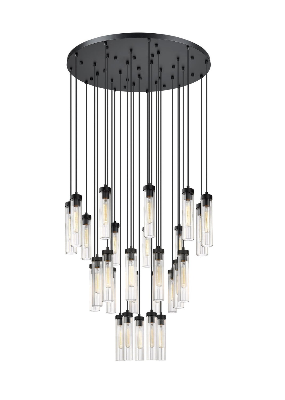 Z-Lite Canada - 27 Light Chandelier - Beau - Matte Black- Union Lighting Luminaires Decor
