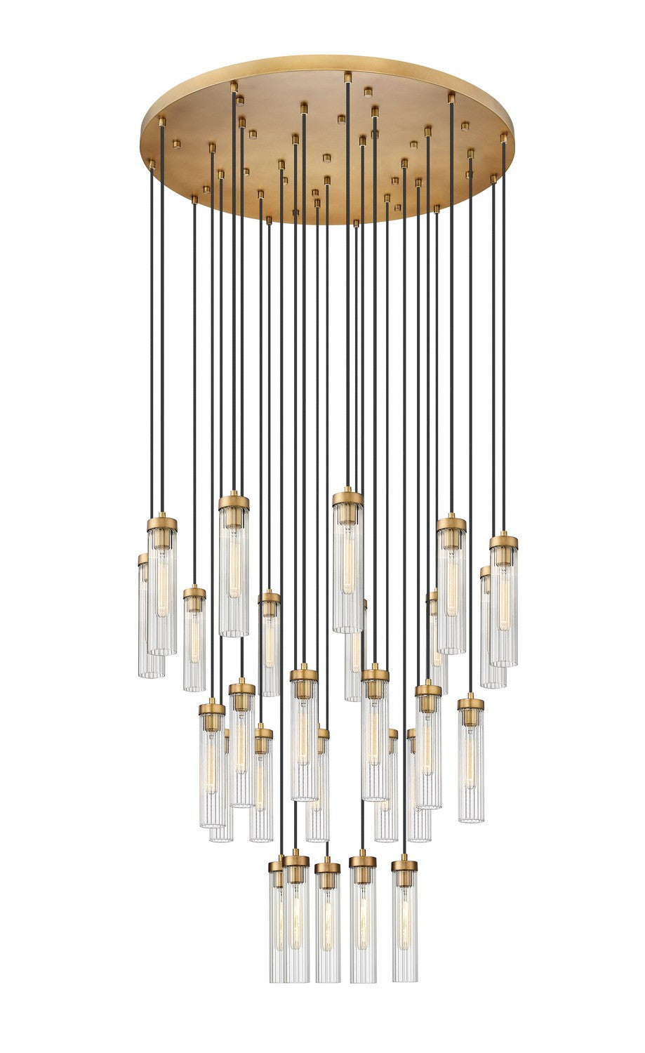 Z-Lite Canada - 27 Light Chandelier - Beau - Rubbed Brass- Union Lighting Luminaires Decor