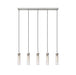 Z-Lite Canada - Five Light Linear Chandelier - Beau - Brushed Nickel- Union Lighting Luminaires Decor