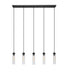 Z-Lite Canada - Five Light Linear Chandelier - Beau - Matte Black- Union Lighting Luminaires Decor