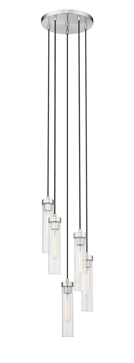 Z-Lite Canada - Five Light Chandelier - Beau - Brushed Nickel- Union Lighting Luminaires Decor