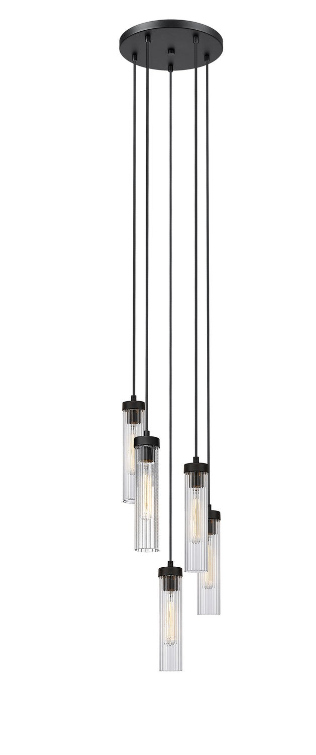 Z-Lite Canada - Five Light Chandelier - Beau - Matte Black- Union Lighting Luminaires Decor