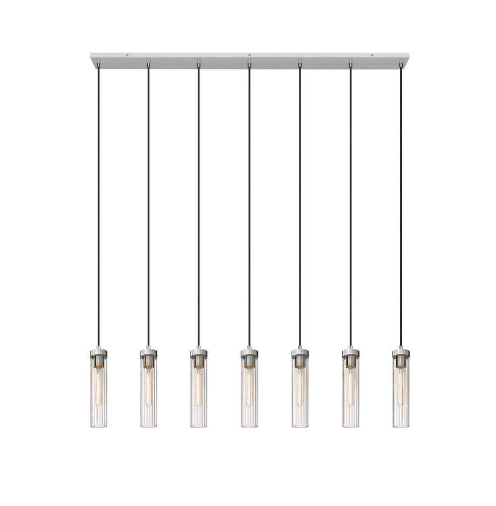 Z-Lite Canada - Seven Light Linear Chandelier - Beau - Brushed Nickel- Union Lighting Luminaires Decor
