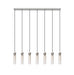 Z-Lite Canada - Seven Light Linear Chandelier - Beau - Brushed Nickel- Union Lighting Luminaires Decor