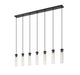 Z-Lite Canada - Seven Light Linear Chandelier - Beau - Matte Black- Union Lighting Luminaires Decor