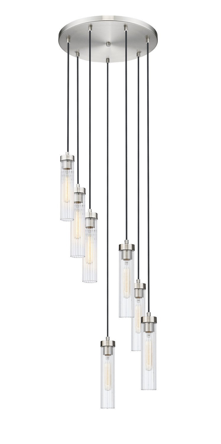 Z-Lite Canada - Seven Light Chandelier - Beau - Brushed Nickel- Union Lighting Luminaires Decor