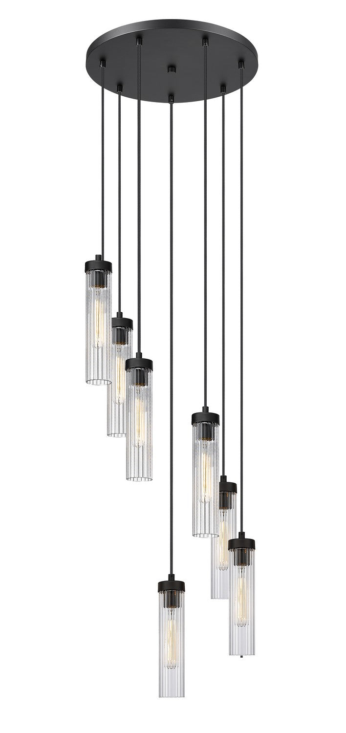 Z-Lite Canada - Seven Light Chandelier - Beau - Matte Black- Union Lighting Luminaires Decor