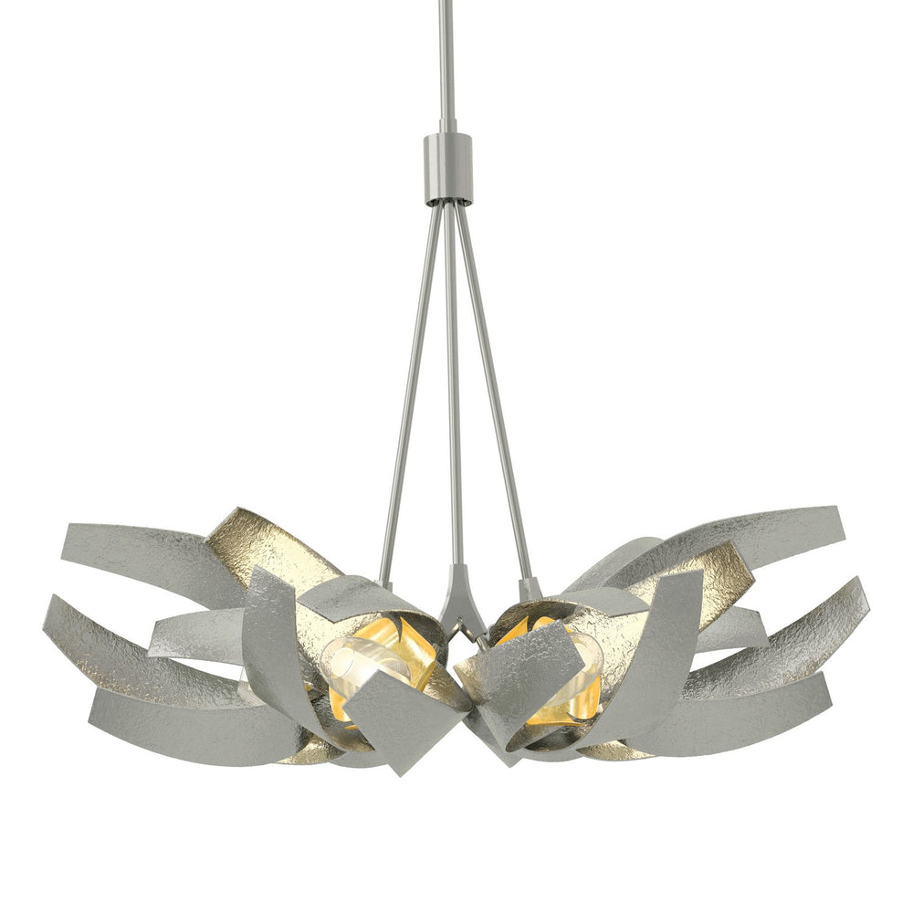 Hubbardton Forge - Six Light Pendant - Corona - Sterling- Union Lighting Luminaires Decor