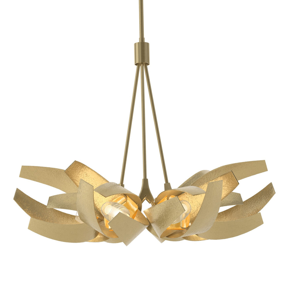 Hubbardton Forge - Six Light Pendant - Corona - Modern Brass- Union Lighting Luminaires Decor