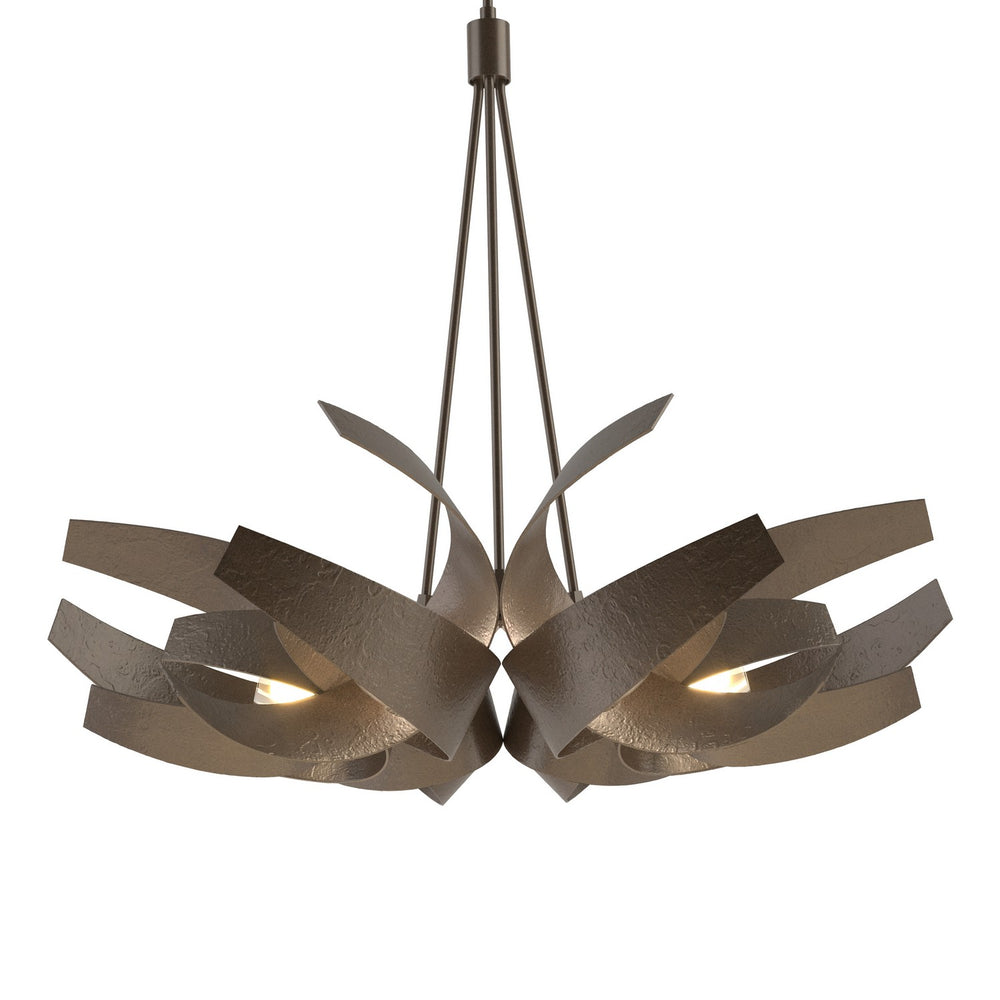 Hubbardton Forge - Six Light Pendant - Corona - Bronze- Union Lighting Luminaires Decor