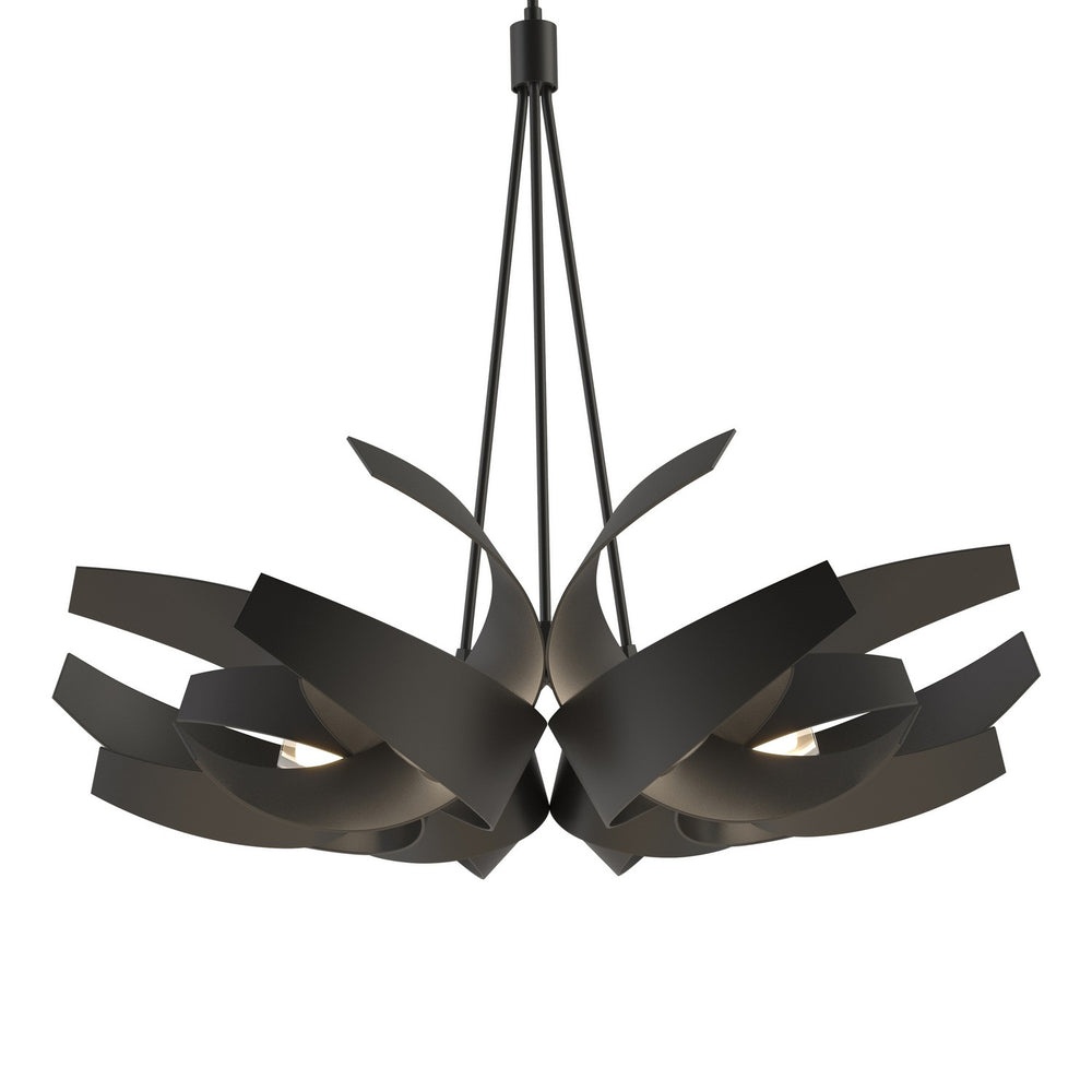 Hubbardton Forge - Six Light Pendant - Corona - Black- Union Lighting Luminaires Decor