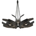 Hubbardton Forge - Six Light Pendant - Corona - Black- Union Lighting Luminaires Decor