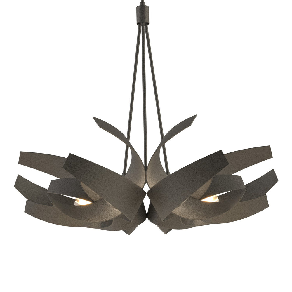 Hubbardton Forge - Six Light Pendant - Corona - Natural Iron- Union Lighting Luminaires Decor