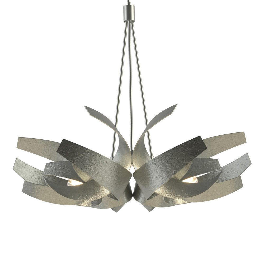 Hubbardton Forge - Six Light Pendant - Corona - Vintage Platinum- Union Lighting Luminaires Decor