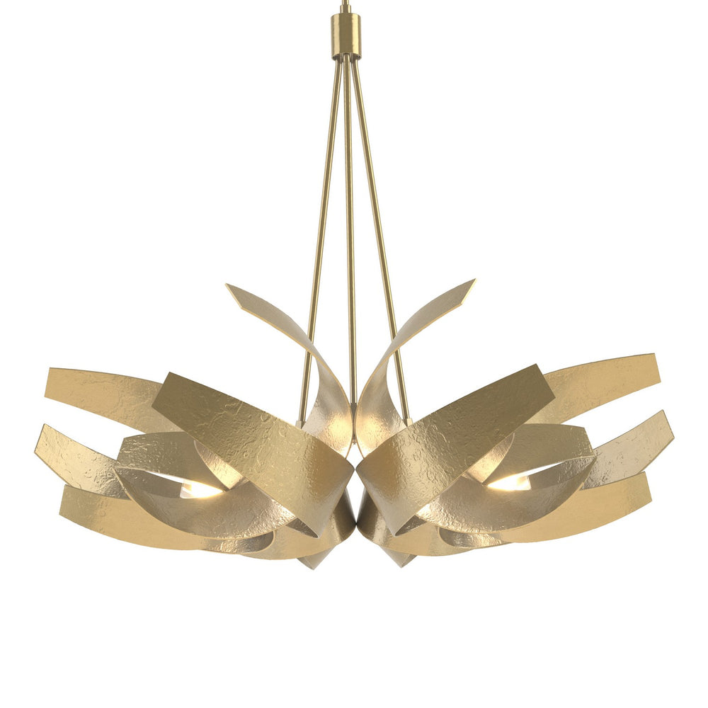 Hubbardton Forge - Six Light Pendant - Corona - Modern Brass- Union Lighting Luminaires Decor